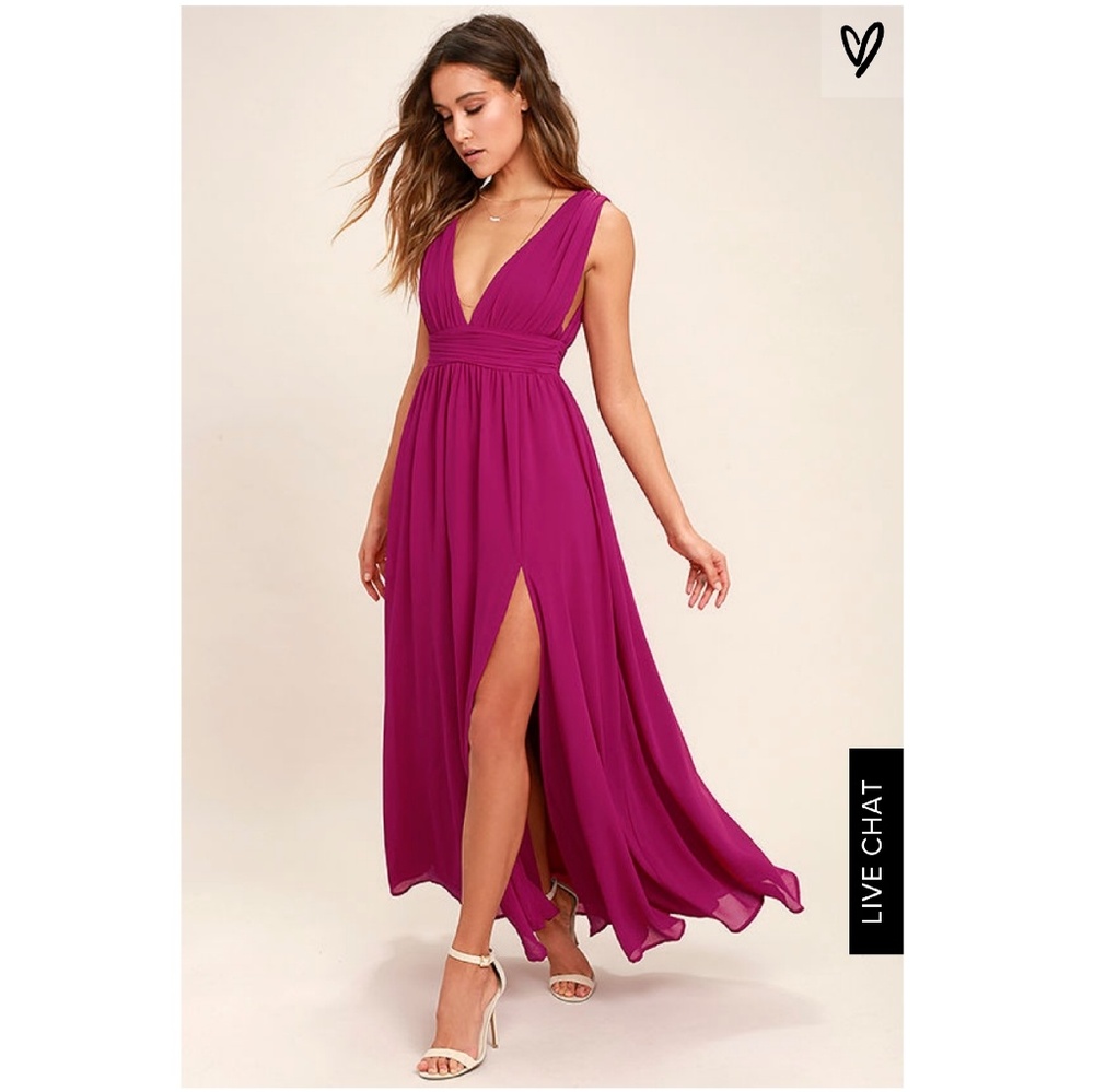HEAVENLY HUES MAGENTA MAXI DRESS